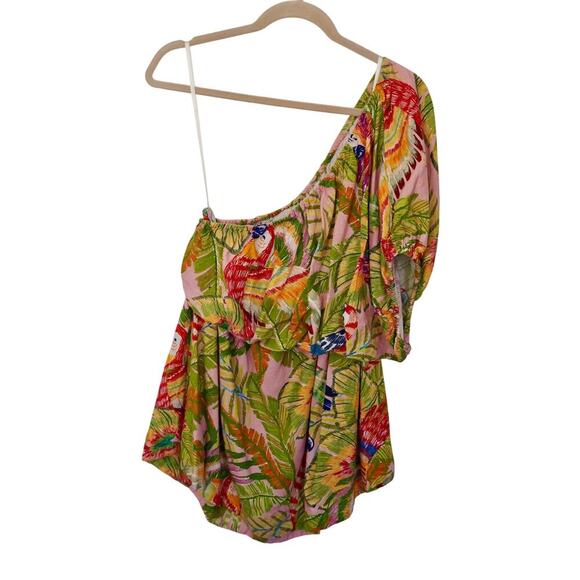 FARM Rio Macaw Leaves Mini Dress Sz XL - Picture 5 of 6
